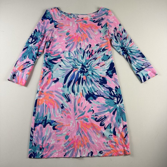 LILLY PULITZER Marlowe Dress LET'S CHA CHA Womens Small INDIGO #97181 - Picture 1 of 5